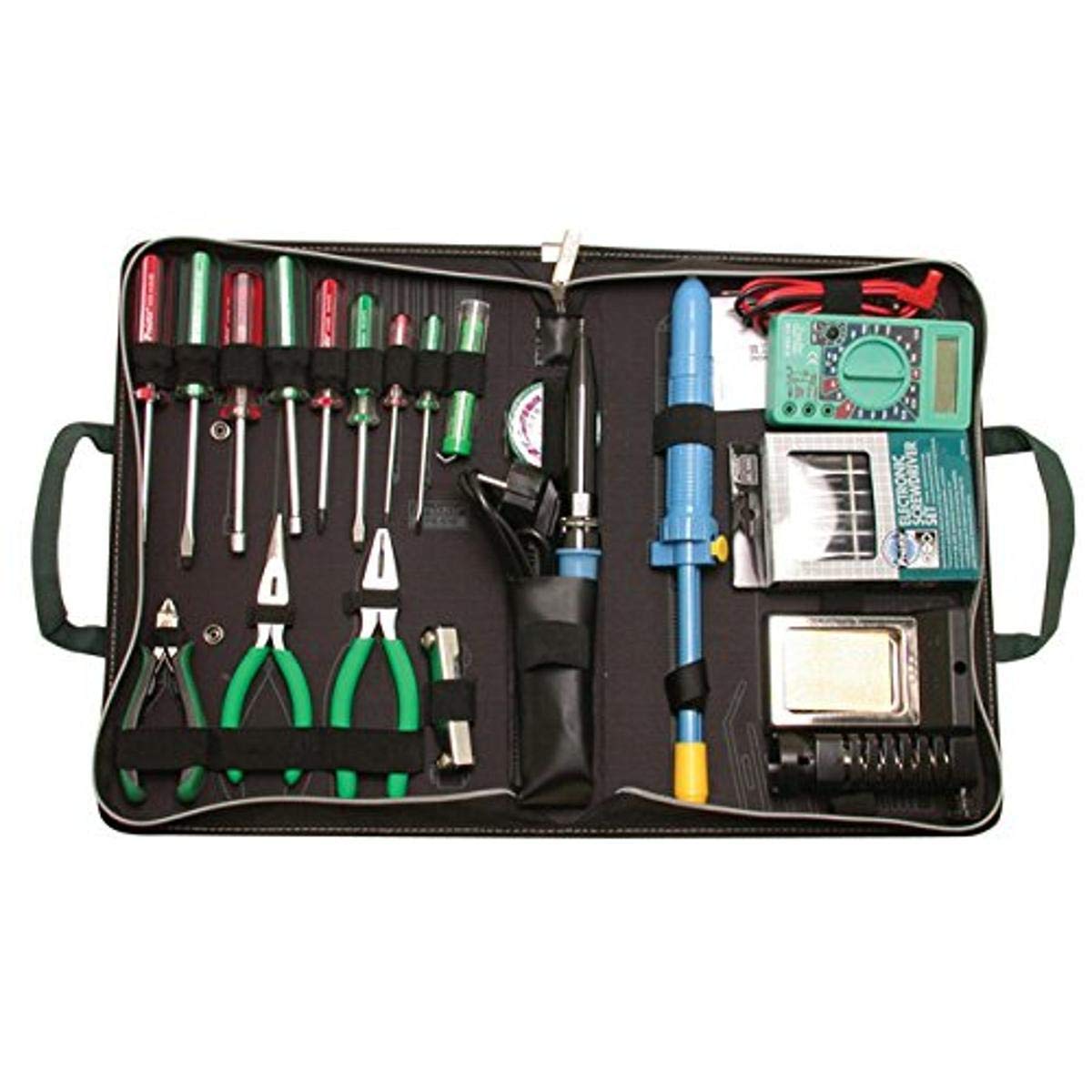 Pro'sKit 500-032 Professional Electronics Tool Kit with 32-Piece Set for DIY Repairs, Circuit Testing & Home Improvement - Multicolor Tools for Electricians, Hobbyists & Students