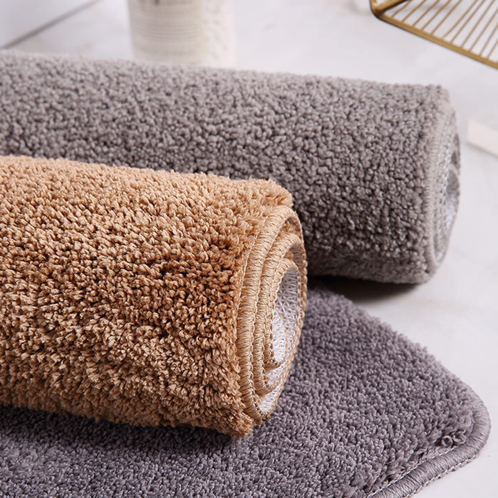 Premium Soft Plush Bath Rug - Non-Slip, Absorbent & Washable Shaggy Bath Mat for Bathroom & Shower - Pink 50x80cm - Perfect for Bathroom Floor, Shower Entrance & Spa Decor