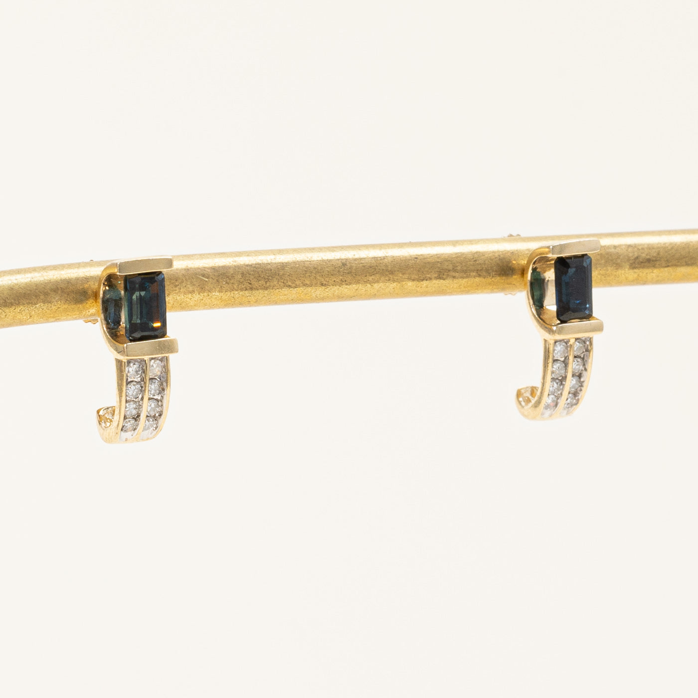 Elegant Sapphire and Diamond Earrings | 0.60ctw Total Weight | 0.13ctw Diamond | Perfect for Weddings, Anniversaries & Special Occasions