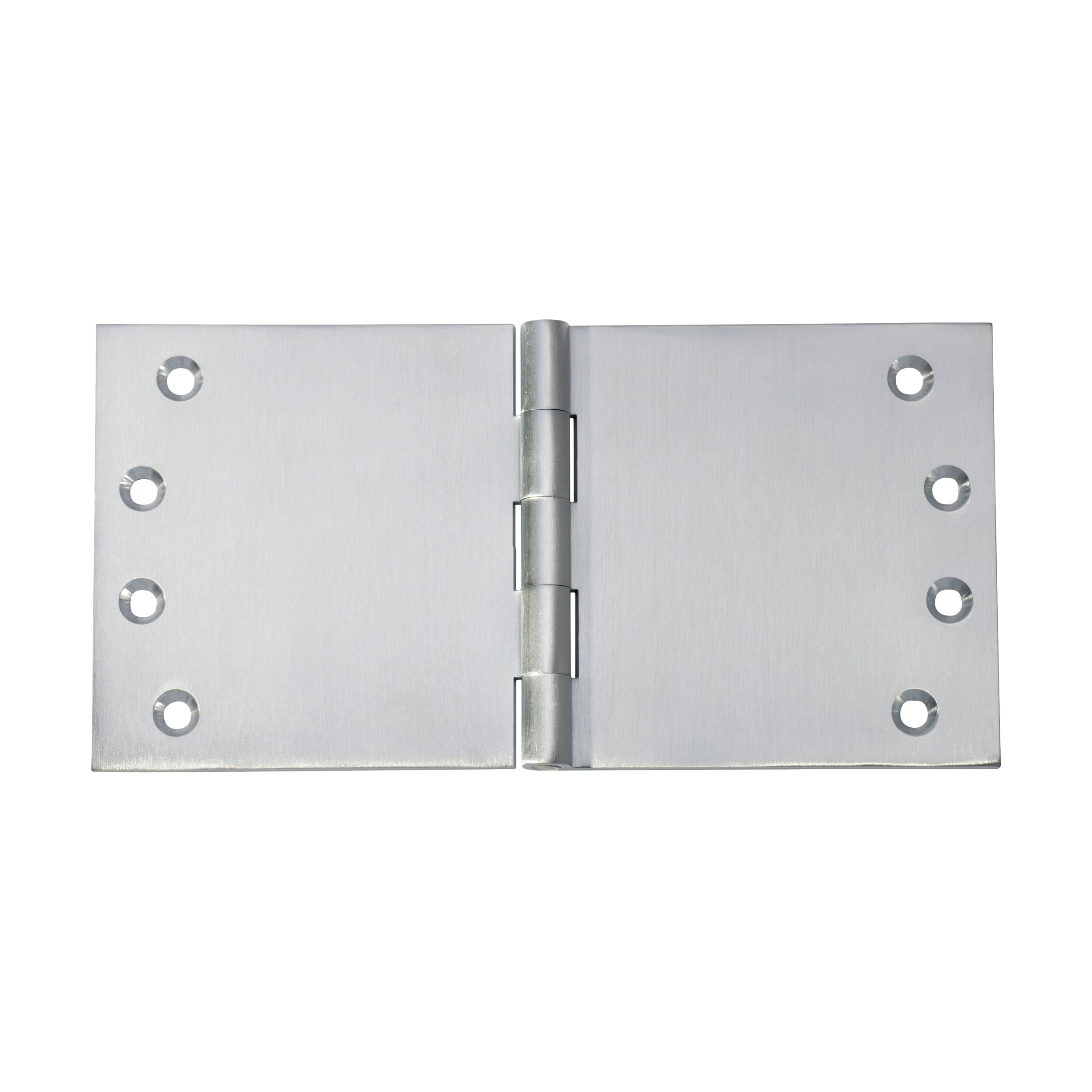 2793 Hinge Broad Butt Satin Chrome H100xW200mm - Heavy Duty Cabinet Door Hinges for Kitchen, Bathroom & Furniture Installation
