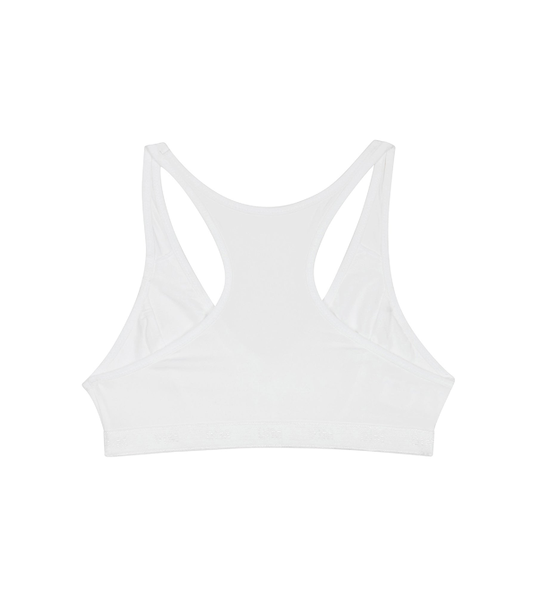 DIM Pocket Micro Girl White Sports Bra - Breathable & Supportive for Running, Yoga & Gym Workouts