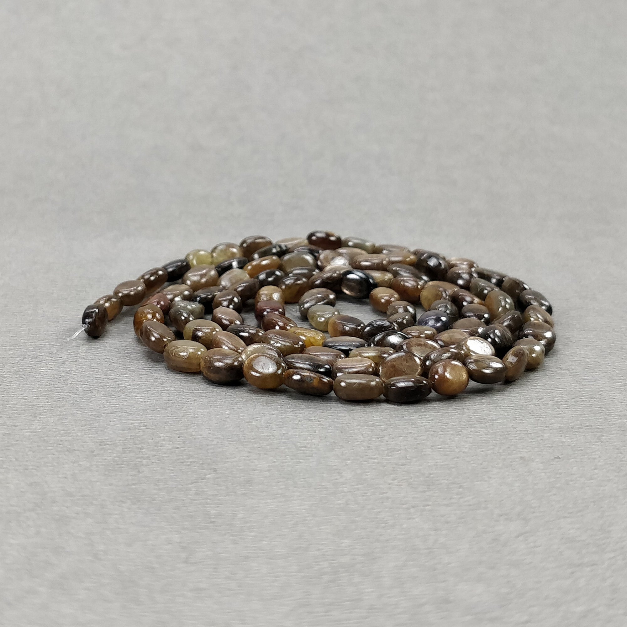 Natural Unheated Golden Brown Chocolate Sapphire Gemstone Cabochon Loose Beads - 97.20cts Oval Plain Nuggets (6x4mm, 7x5mm) for Jewelry Making, Wire Wrapping & DIY Crafts - Premium Quality 23.50mm Gemstones