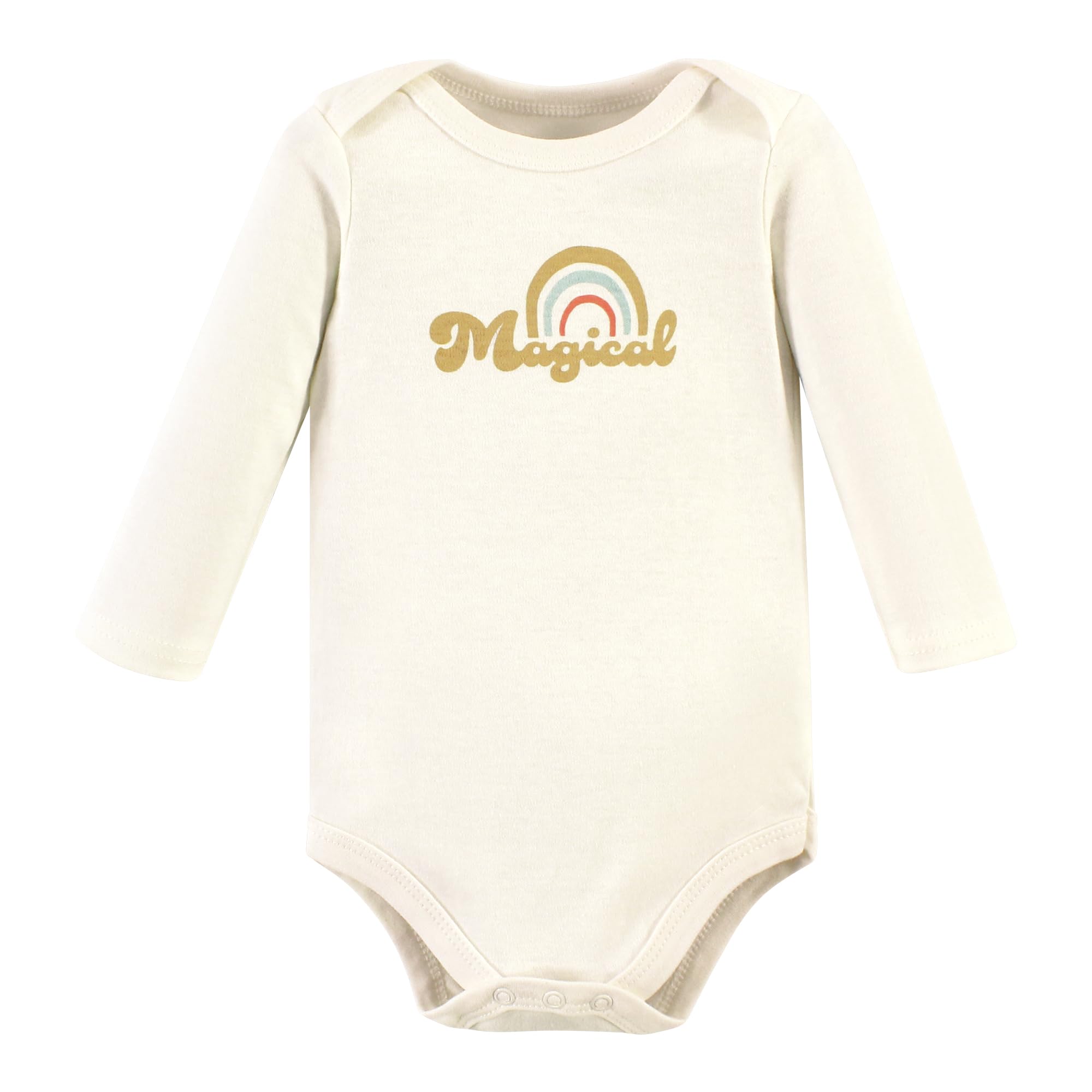 Hudson Baby Unisex Long-Sleeve Bodysuit and Pants Set - Magical Rainbow Print - 0-3 Months - Soft Cotton Infant Outfit for Newborns, Photo Shoots & Everyday Wear