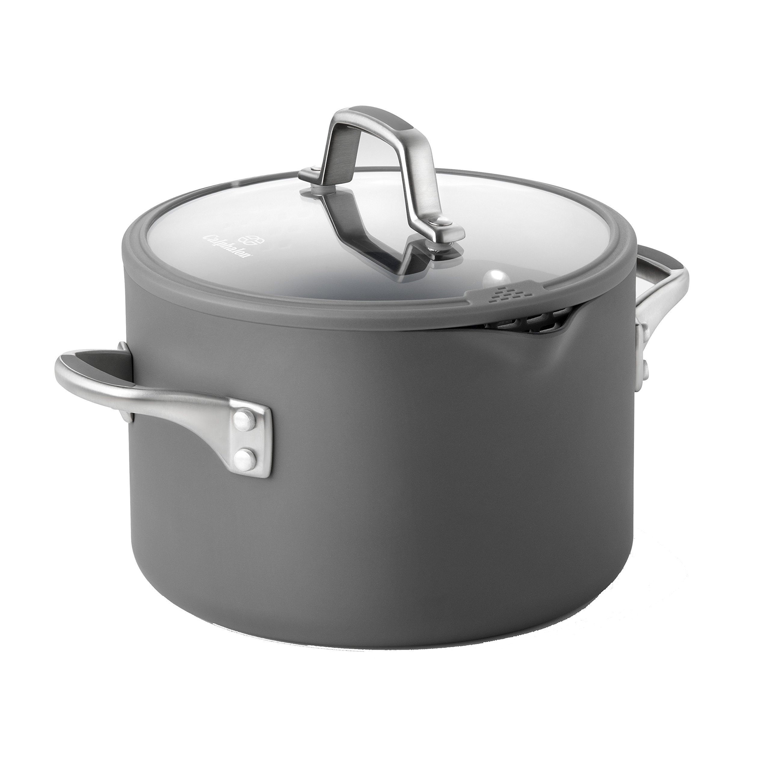 Calphalon Simply Easy System Nonstick 6-Quart Stock Pot with Lid - Durable Cookware for Soups, Stews & Pasta | Perfect for Family Meals & Entertaining