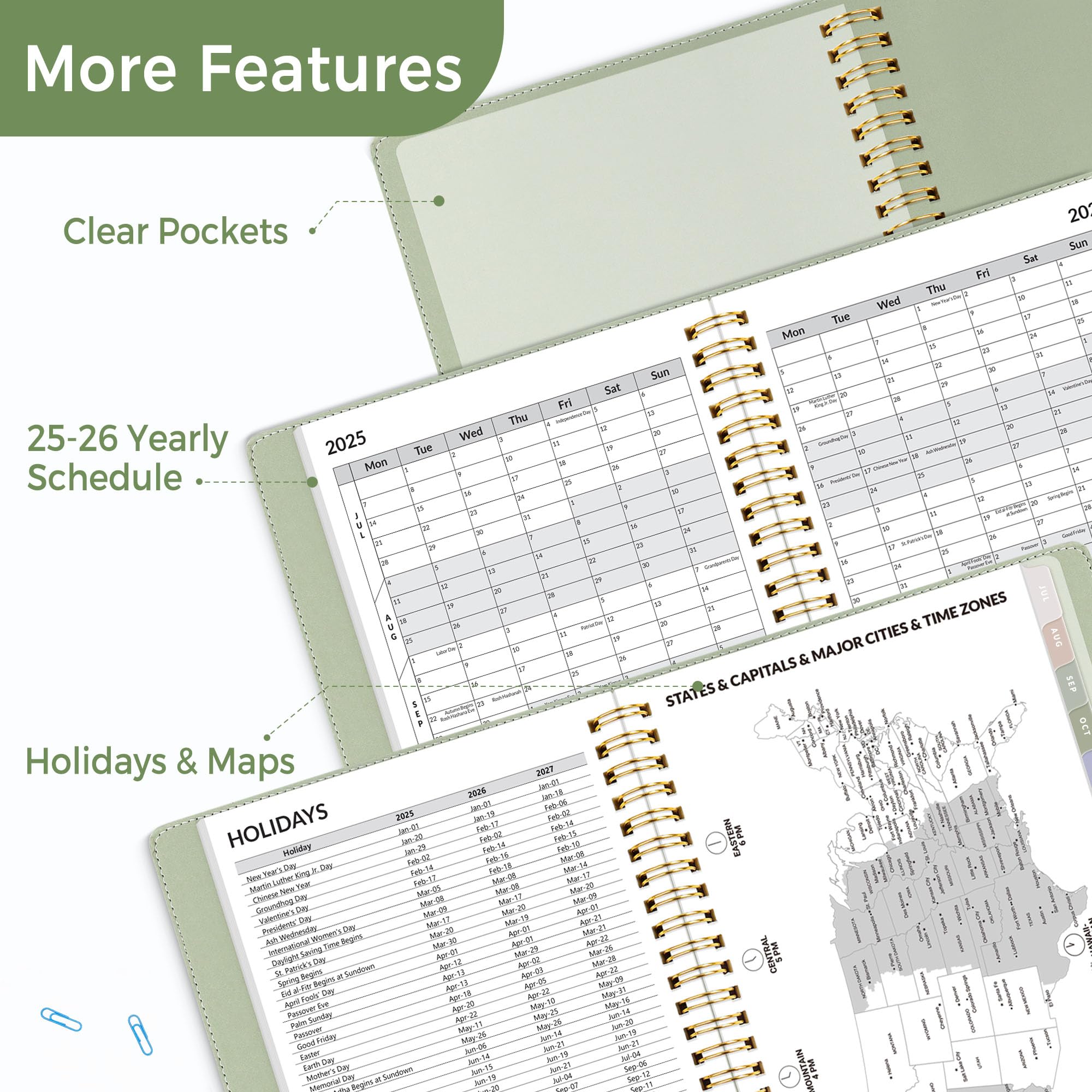 SUNEE 2025-2026 Weekly & Monthly Planner - 12 Month Academic Calendar (July 2025 to June 2026), 6.4
