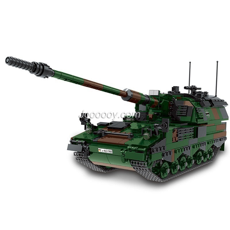 1315PCS XB06047 Panzerhaubitze 2000 Military Building Blocks Set - Tank Model Kit for Adults & Teens - Perfect for Collectors, Display & War Simulation Games