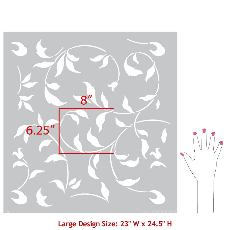 Endless Vine Wall Stencil - Reusable DIY Painting Template for Home Decor, Nursery, Bedroom & Living Room - Perfect for Accent Walls, Murals & Creative Wall Art Projects