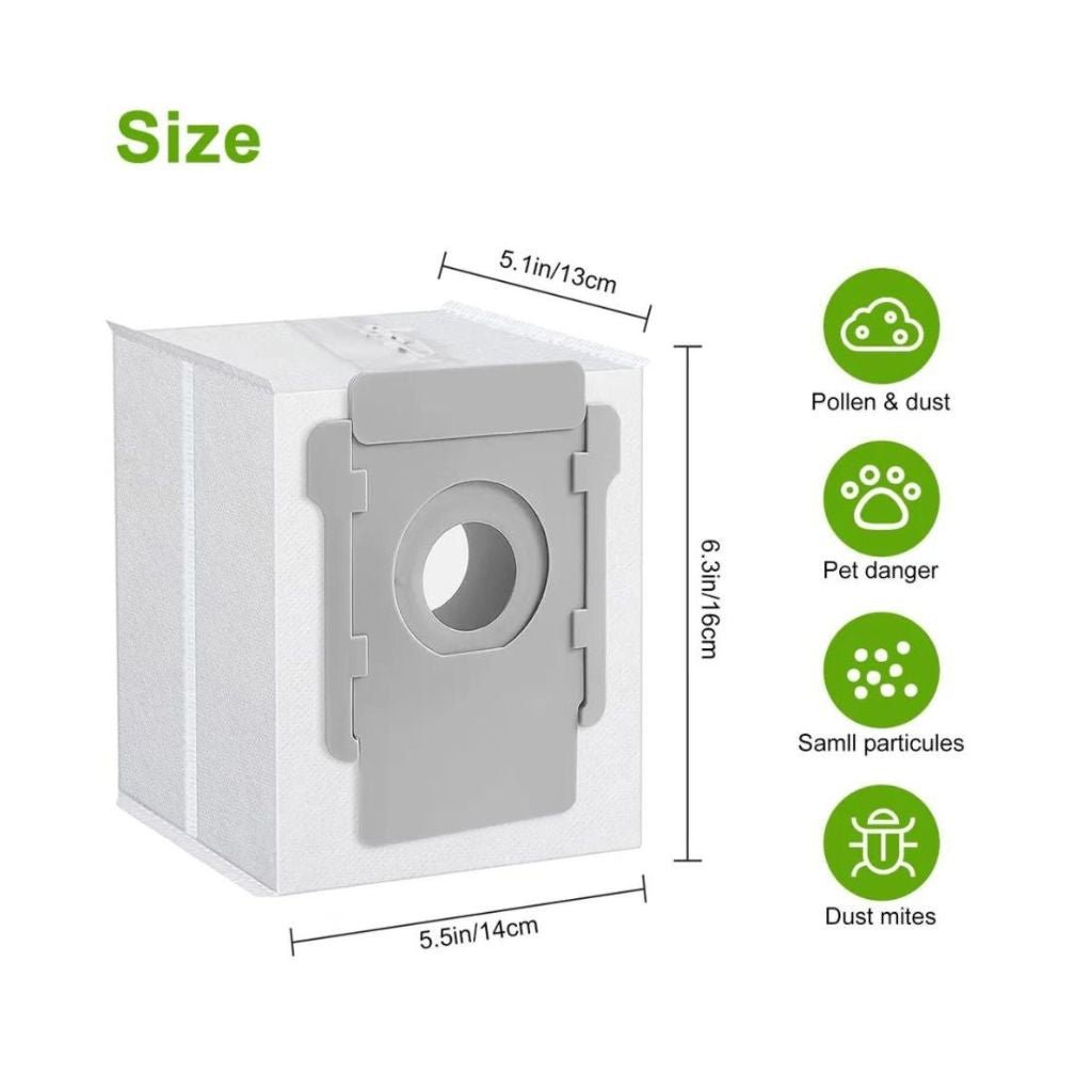 iRobot Roomba E, I & J Series Vacuum Bags - Compatible with i7, i3, E5, E6, s9 Models - 6-Pack Dust Bin Replacement Filters - Perfect for Home Cleaning & Pet Hair Removal