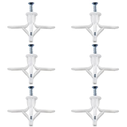 Juasky 200-Piece Heavy Duty Drywall Anchors Kit with Screws - Hollow Wall Anchors for Sheetrock, Doors & Cabinets - Perfect for Hanging Shelves, TVs & Heavy Decor