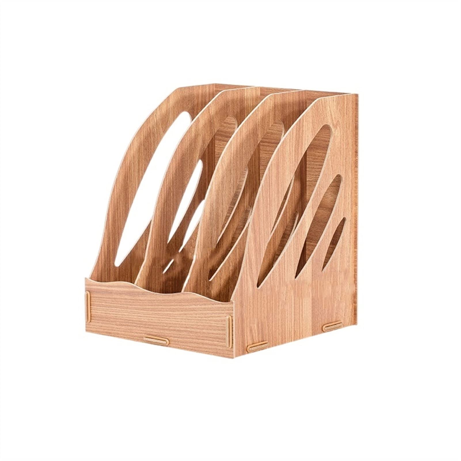 Wooden File Shelf & Desk Organizer - Large Capacity Vertical Storage Rack for Office, Home, School | Perfect for Mailroom, Activity Room & Workspace Organization