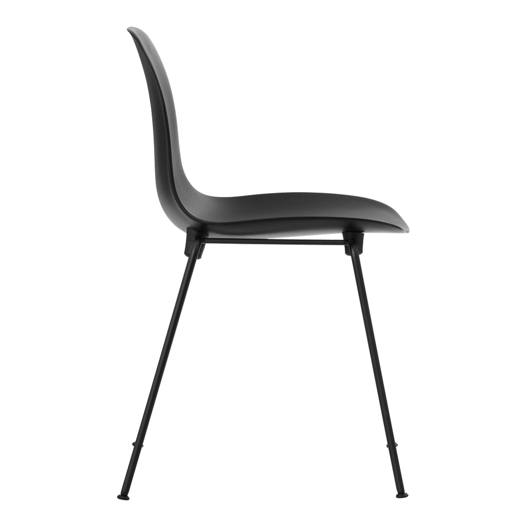 Stackable Side Chair with Metal Legs - Fully Upholstered Dining Chair for Kitchen, Restaurant, or Office Use