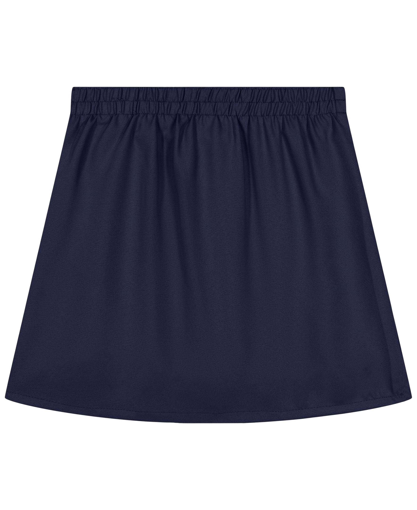 Nautica Girls' Pleated School Uniform Skirt with Built-in Undershorts - Stretchy Knit Waistband, Easy Pull-On Design for School, Church & Special Occasions