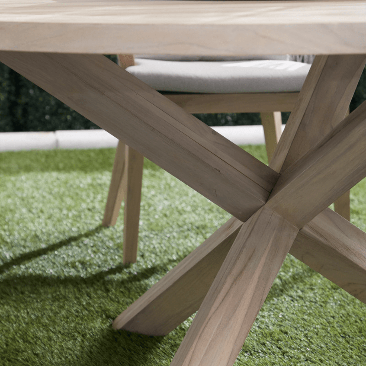 Boca Outdoor Round Dining Table - 48 Inch Weatherproof Patio Table for Garden, Backyard, and Poolside Dining - Perfect for Outdoor Entertaining and Family Gatherings