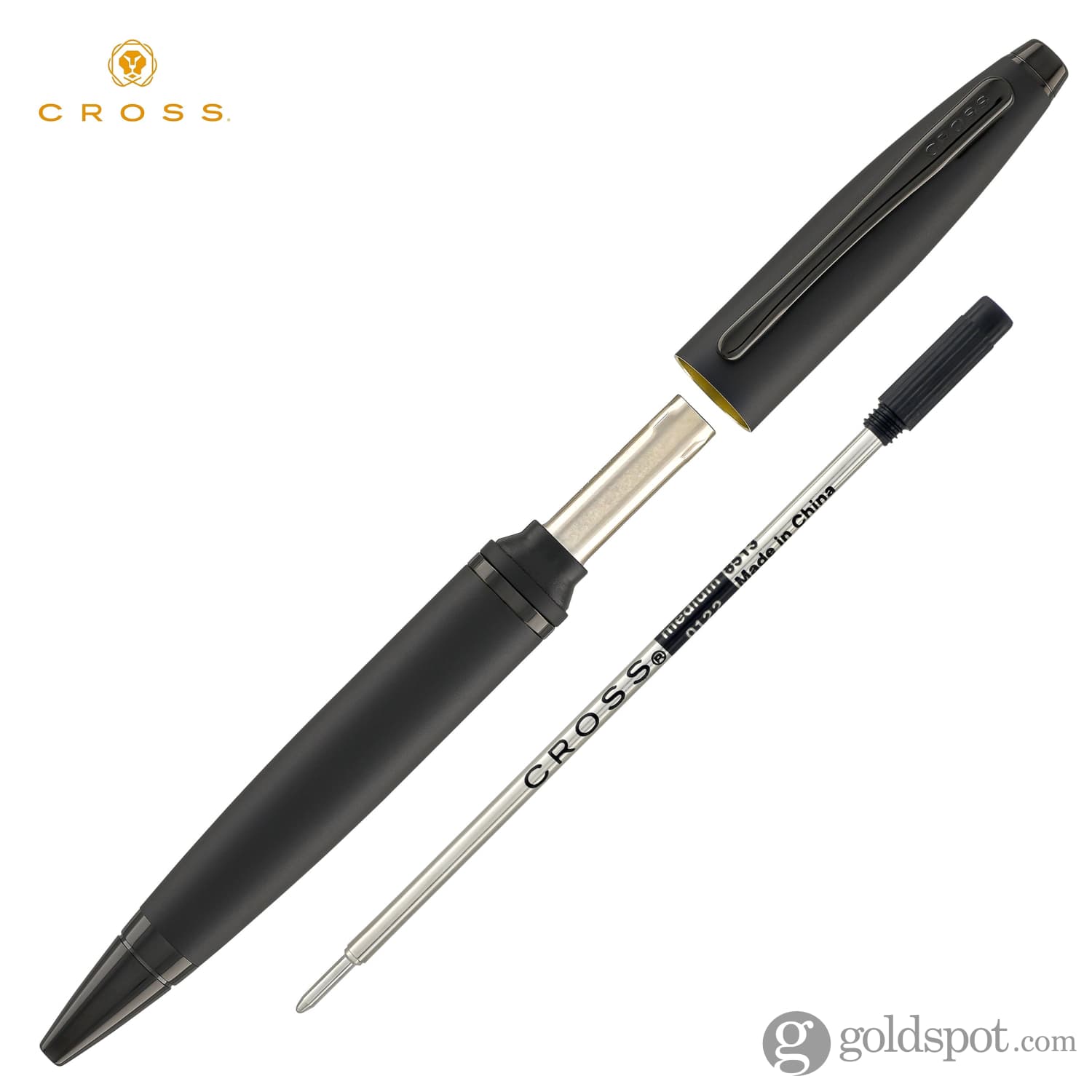 Premium Cross Calais Matte Black Ballpoint Pen - Smooth Writing for Office, School & Gifts | Elegant Everyday Carry Pen for Professionals & Students