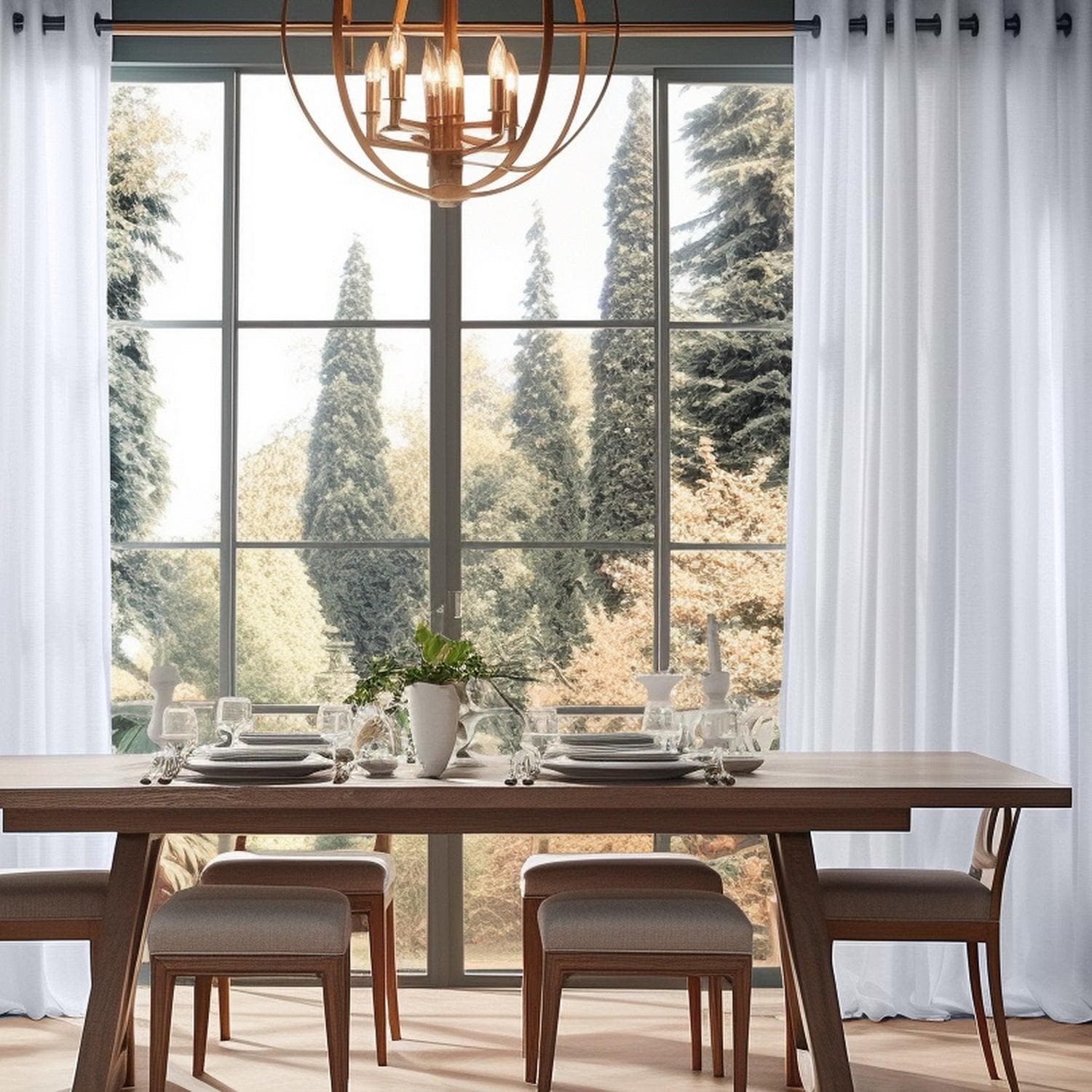 Premium White Heavy Faux Linen Custom Curtains for Living Room & Bedroom - Elegant Rice Color Window Drapes for Home Decor