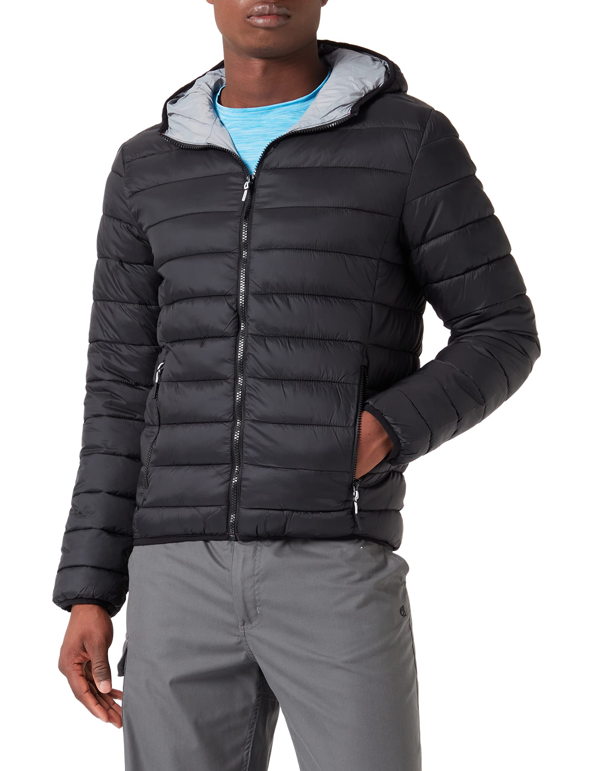 CMP Men's Water-Resistant Hooded Jacket - Lightweight Windbreaker for Hiking, Camping & Outdoor Activities