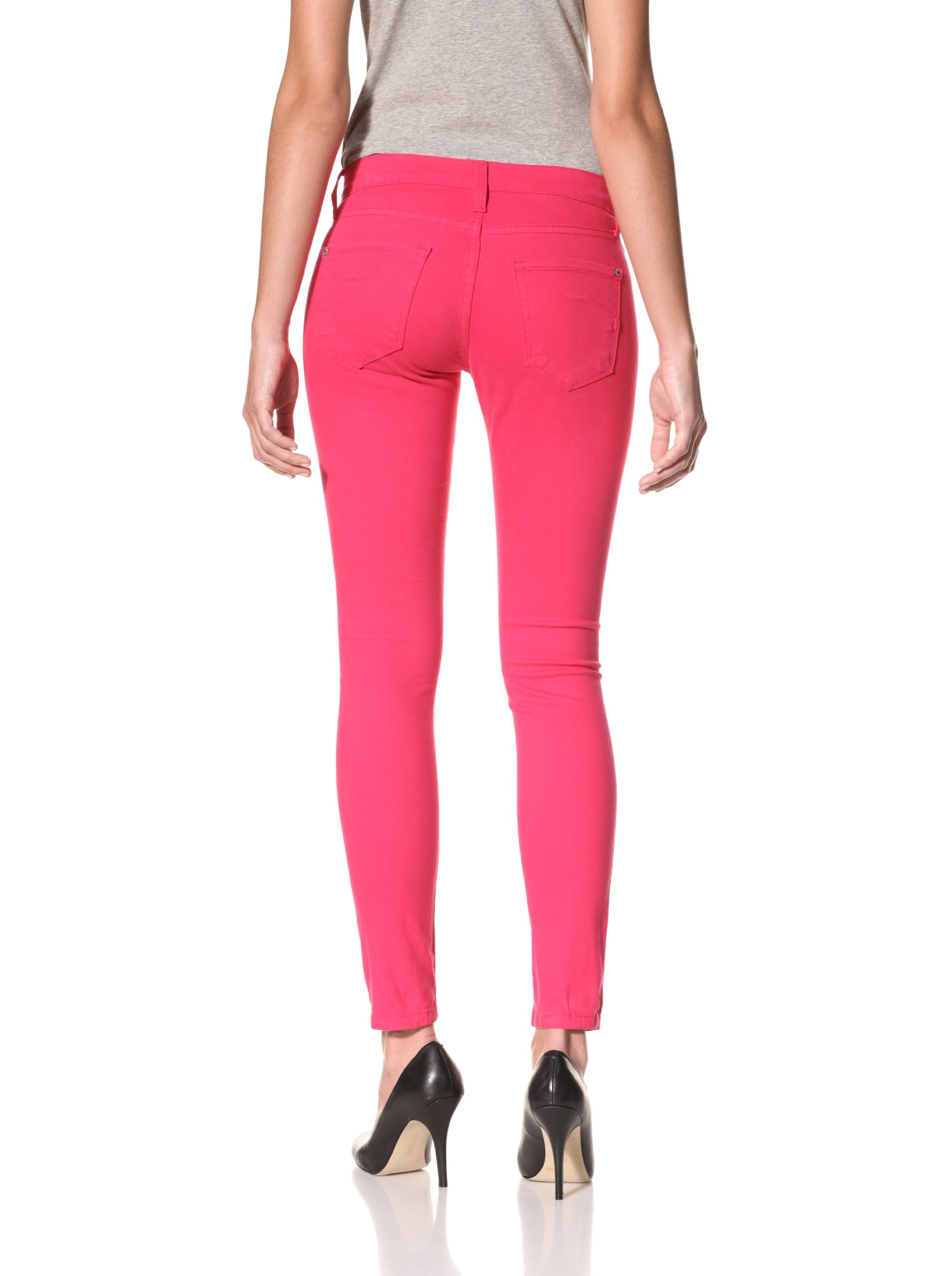 James Jeans Women's Twiggy Skinny Jean in Fuchsia - High Waisted Stretch Denim Pants for Casual Wear & Night Out