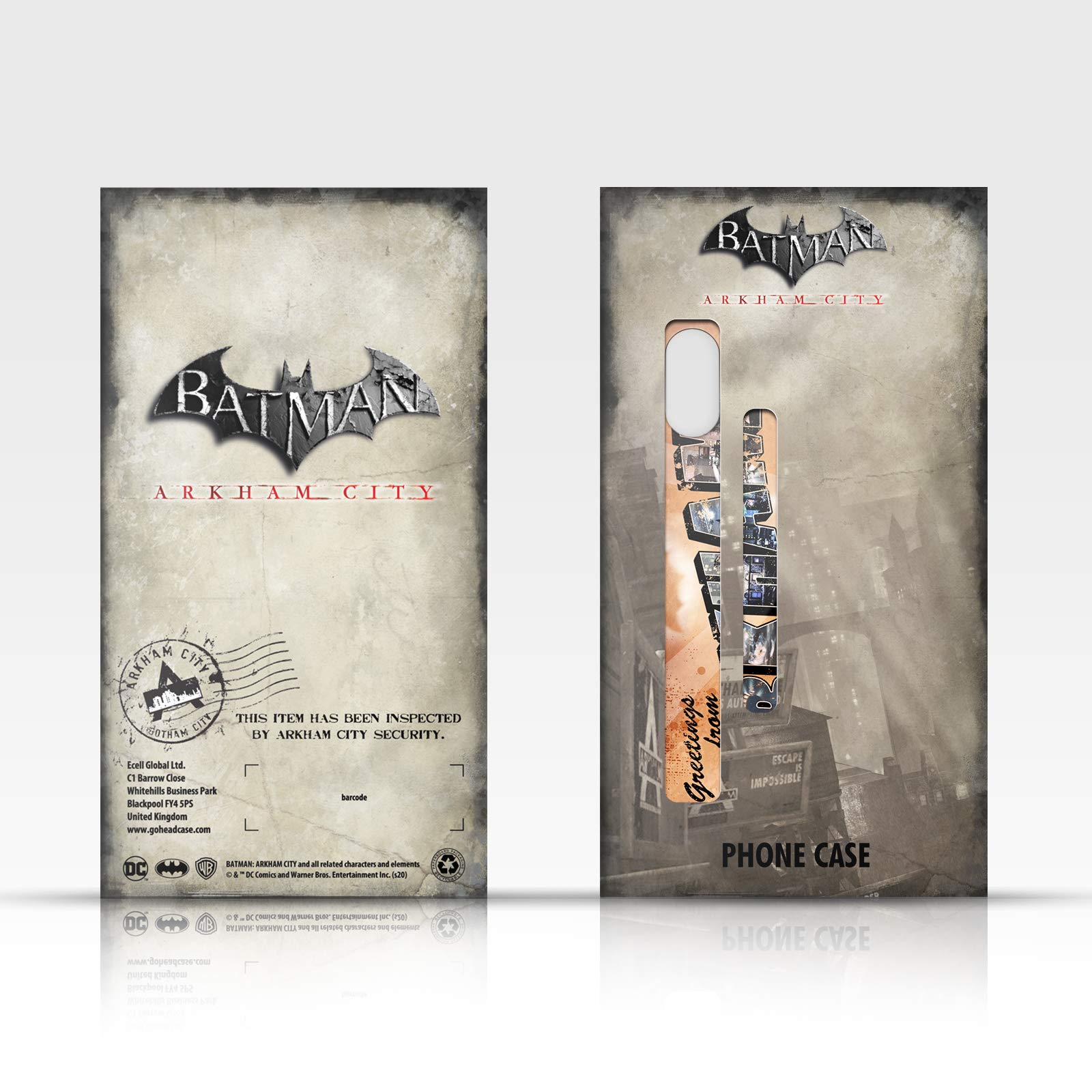 Officially Licensed Batman Arkham City Comic Book Cover Soft Gel Case for iPhone X/Xs - Durable Protective Phone Cover with Key Art Design | Perfect for DC Fans, Comic Collectors & Superhero Enthusiasts