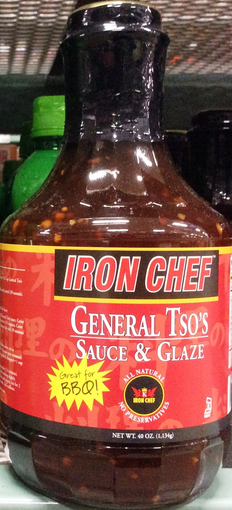 Iron Chef General Tso's Sauce & Glaze - 40 Oz, Authentic Chinese Stir Fry & BBQ Sauce - Perfect for Chicken, Ribs, Wings & Asian Dishes