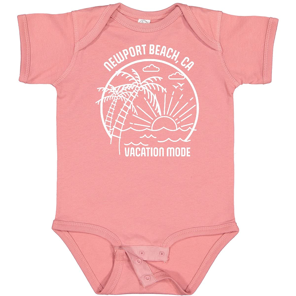 Inktastic Summer Vacation Mode Newport Beach California Baby Bodysuit - Cute Infant Onesie for Beach Trips, Family Vacations & California Travel Souvenirs