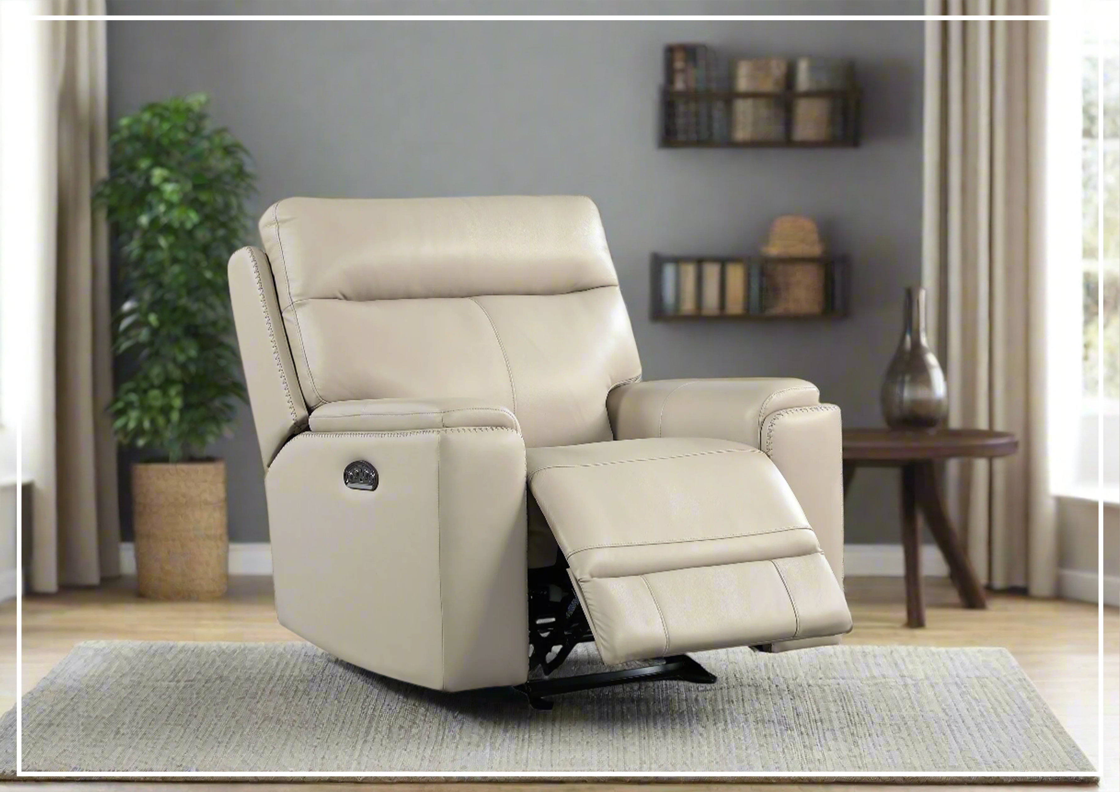 Gio Italia Bruna Leather Power Reclining Glider Chair - Modern Recliner for Living Room, Nursery & Home Theater - Electric Adjustable Comfort Sofa for Relaxing & Nursing