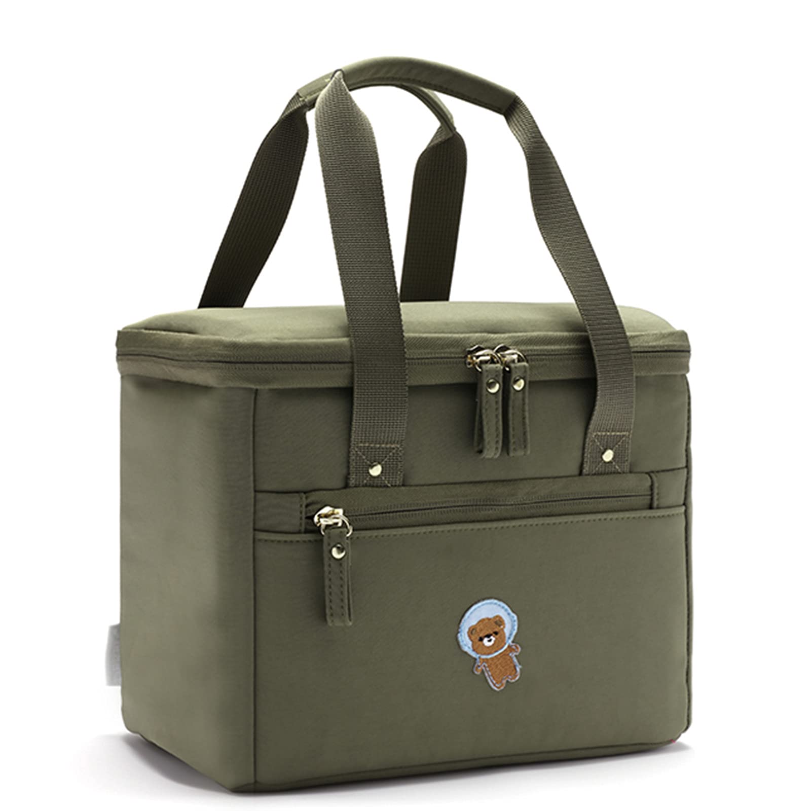 Insulated Lunch Bag for Women & Students - Leakproof Cooler Backpack with Embroidery Design Fits Most Lunch Boxes - Perfect for Office, School & Picnics