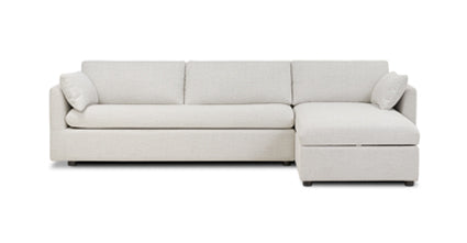 Argos Right Facing Sleeper Sectional Sofa Bed - Convertible L-Shaped Couch with Storage | Modern Living Room Furniture for Small Spaces | Perfect for Apartments, Guest Rooms & Home Theater Seating