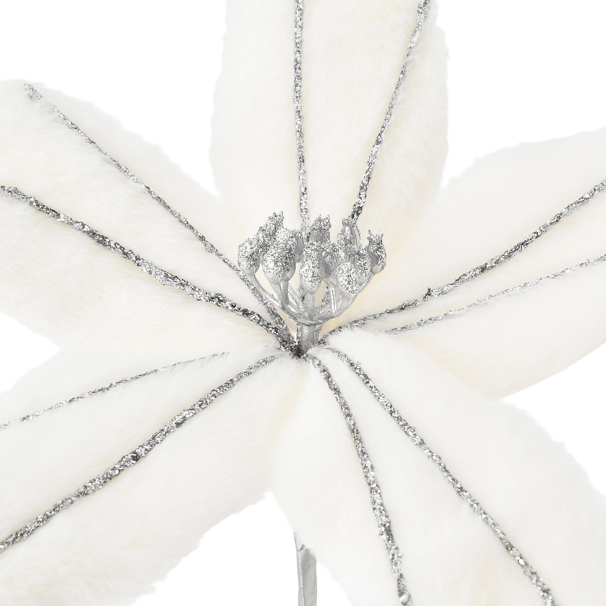 Artificial Faux Fur White Flowers - Realistic Floral Decor for Home, Office, Wedding & Event Centerpieces