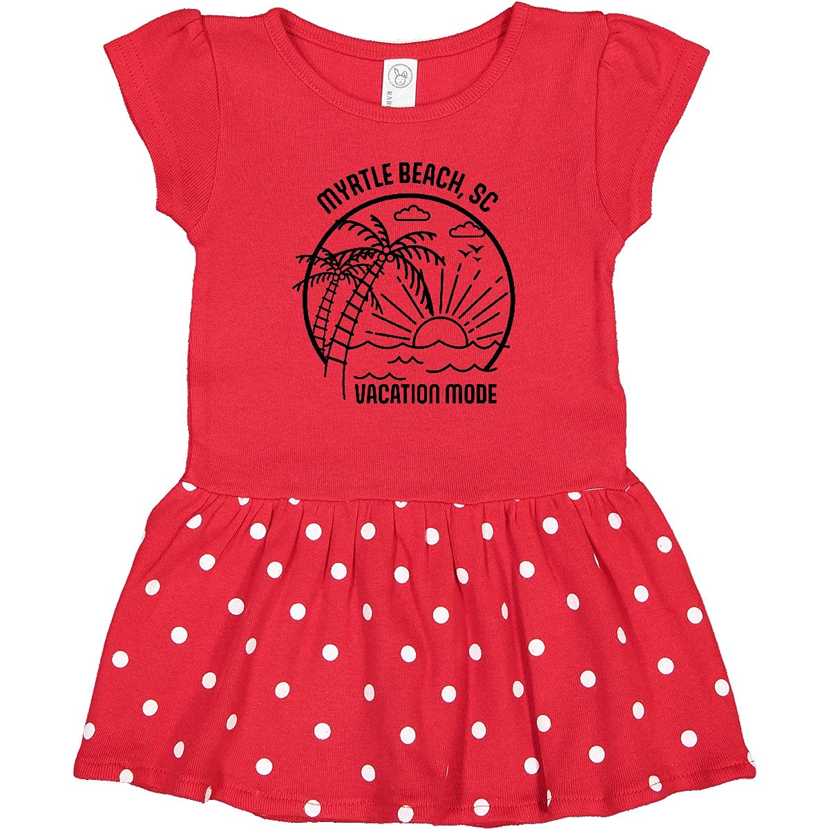 Inktastic Summer Vacation Mode Myrtle Beach South Carolina Baby Dress - Cute Outfit for Beach Trips, Family Photos & Summer Holidays