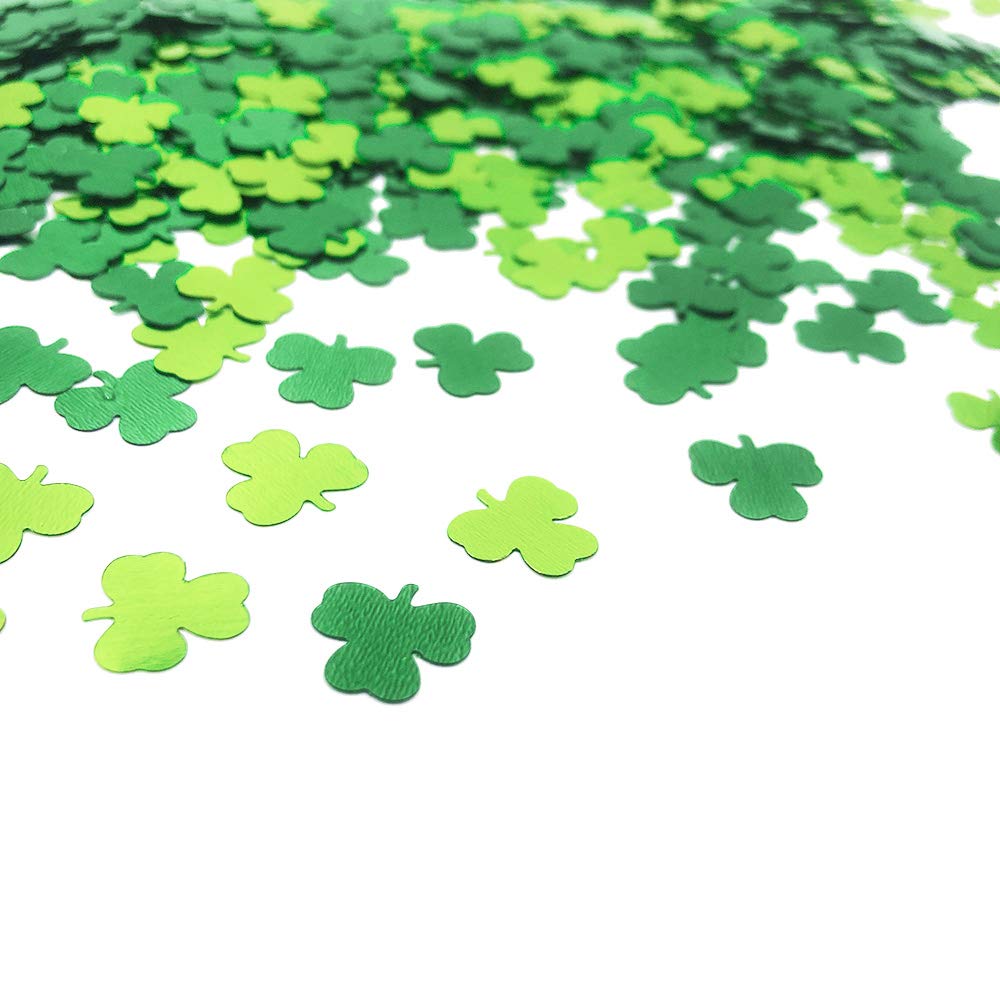 Premium Metallic Foil Shamrock Confetti - St. Patrick's Day Party Decorations, Birthday Table Scatter, 1.5oz Bag - Perfect for Themed Parties, Weddings & Festive Celebrations