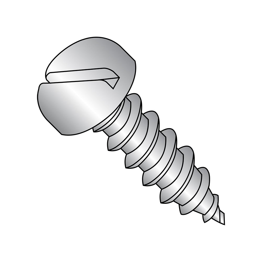#6-18 Stainless Steel Screws, Pan Head Slotted (100 Pack) - Ideal for DIY & Metalworking