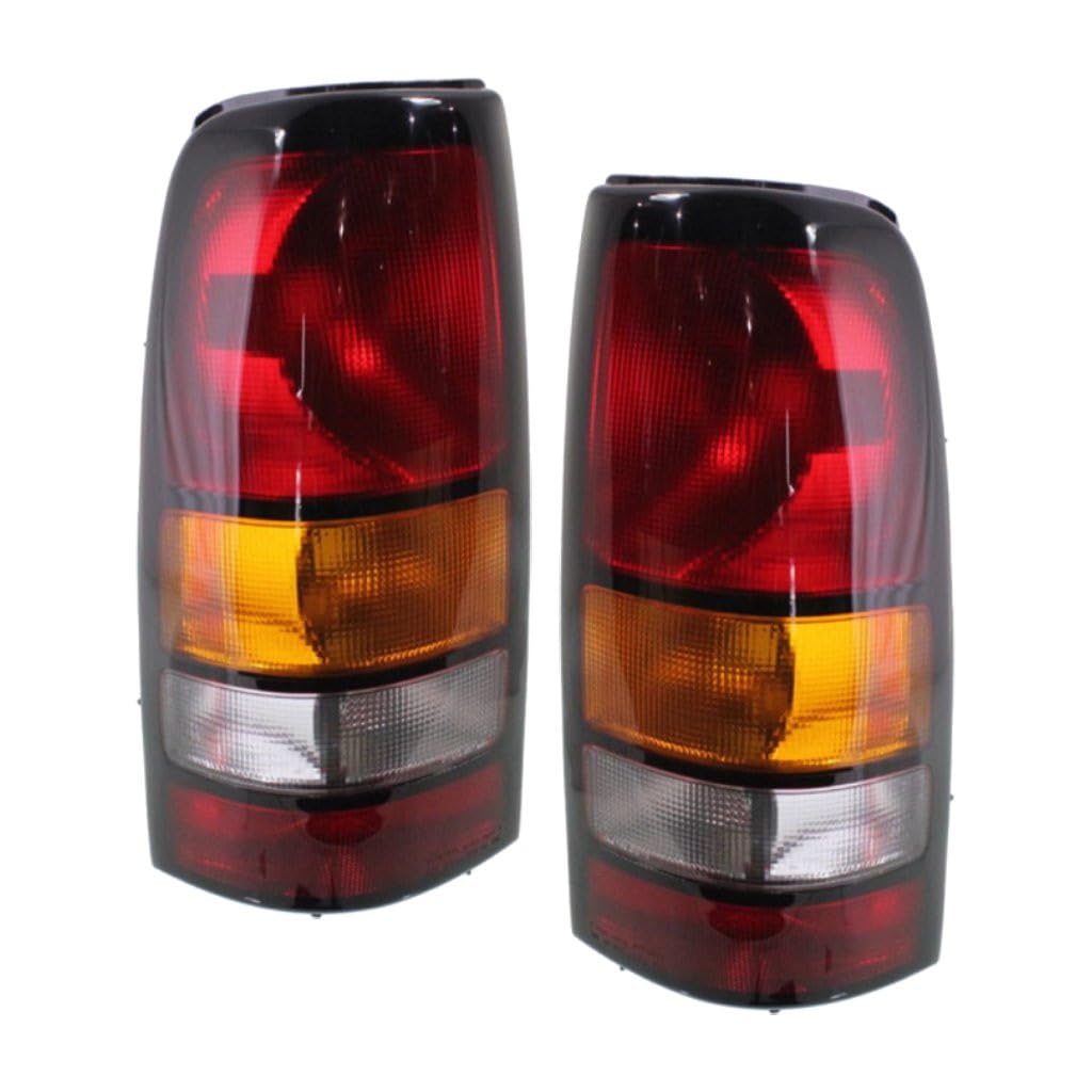 2004-2006 GMC Sierra 1500/2500 Fleetside Tail Light Assembly Pair - DOT Certified (GM2800177 & GM2801177) with Bulbs Included - Replaces OEM 19169021 & 19169022 - Perfect for Night Driving Safety and Vehicle Restoration Projects