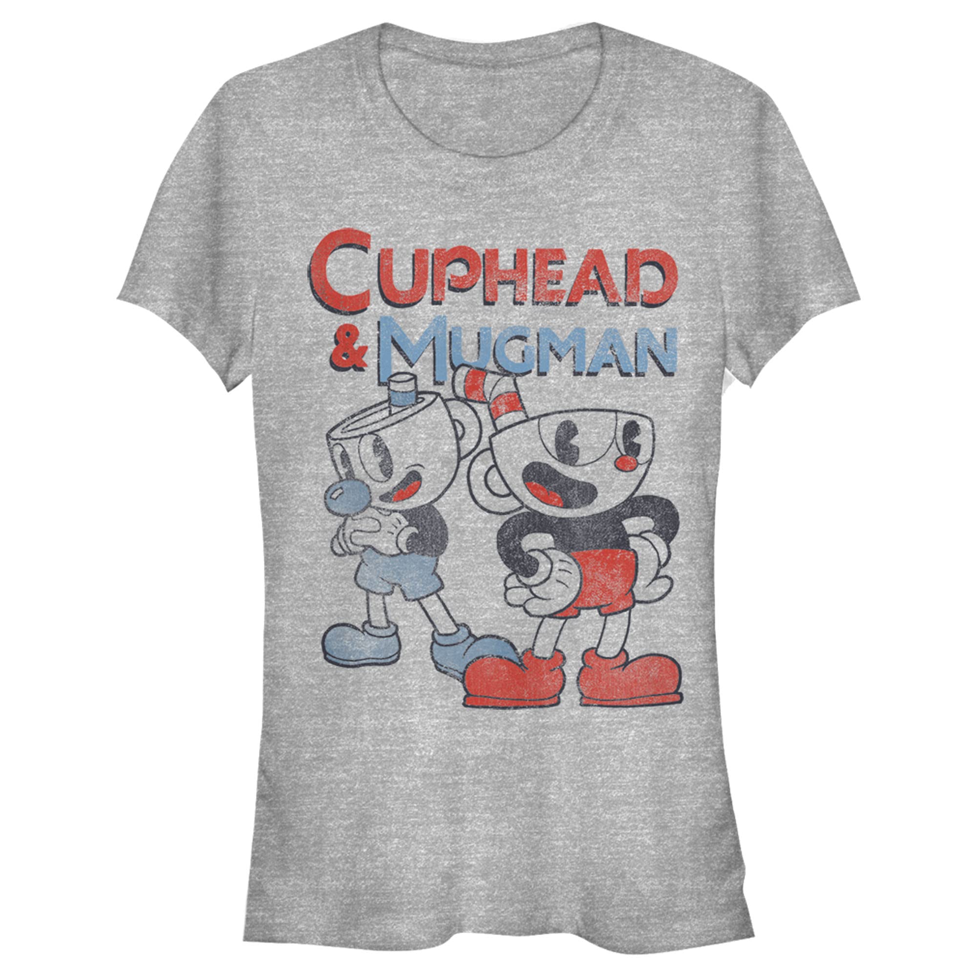 Fifth Sun Junior's Cuphead & Best Friend Mugman Graphic Tee - Fun Gaming T-Shirt for Kids' Playdates & Cosplay Events