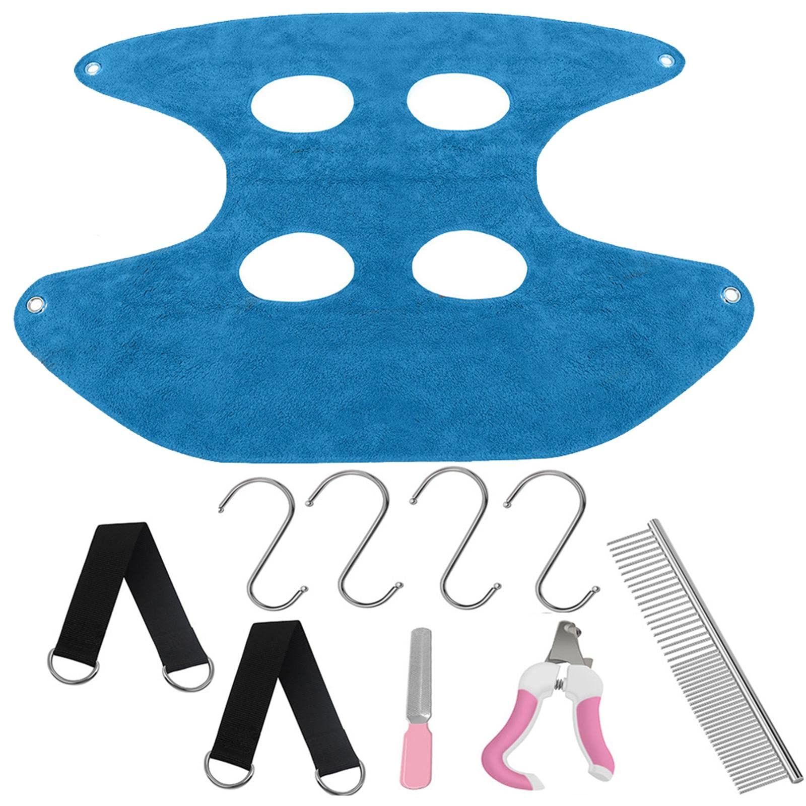 **MagiDeal Portable Dog & Cat Grooming Hammock Restraint Bag Kit - Pet Bathing, Nail Clipping & Exam Supplies for Small Animals - Perfect for Home Grooming, Vet Visits & Travel**