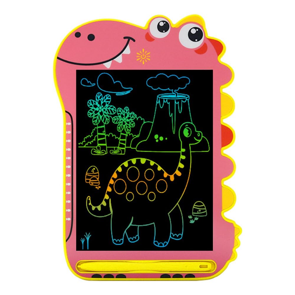 **Vesdrtyr Red Cartoon Dinosaur LCD Writing Board - Kids Drawing Tablet for Handwriting & Sketching - Reusable Graffiti Blackboard for Home, School & Travel**