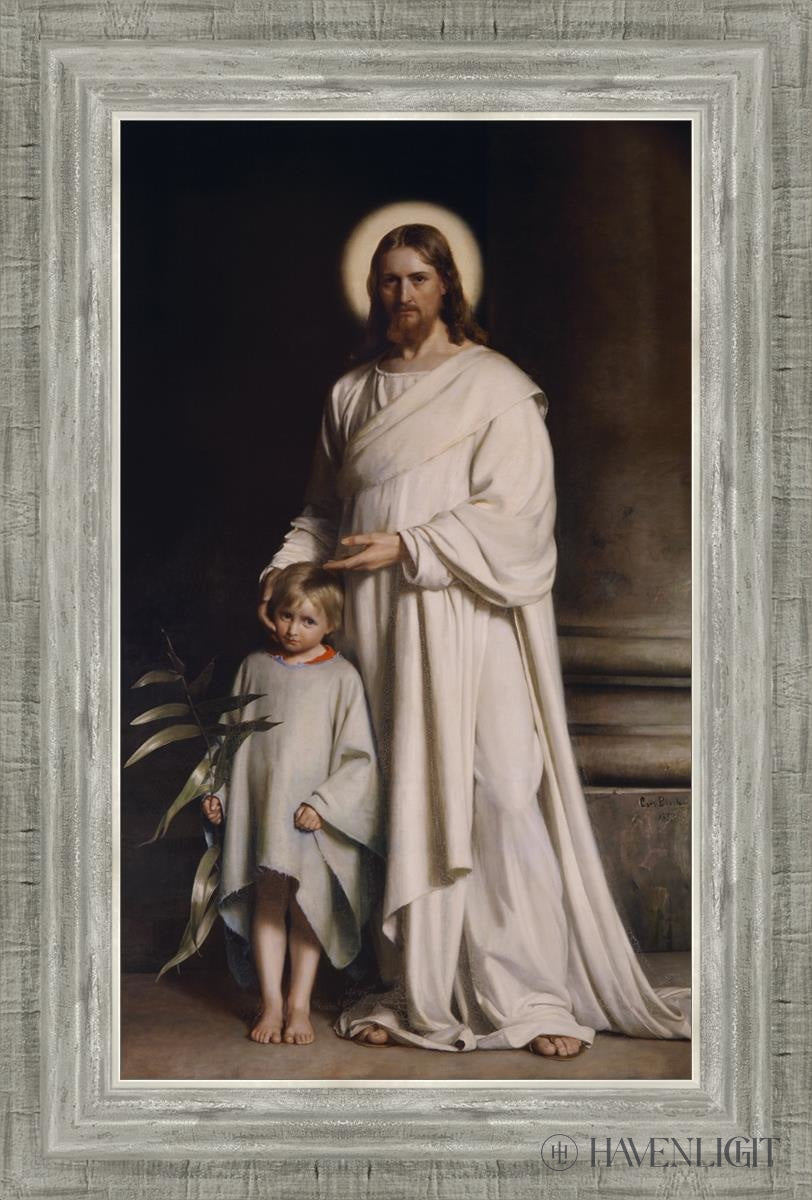 Christ With Boy By Carl Bloch - Religious Wall Art, Christian Home Decor, Biblical Painting for Living Room & Church