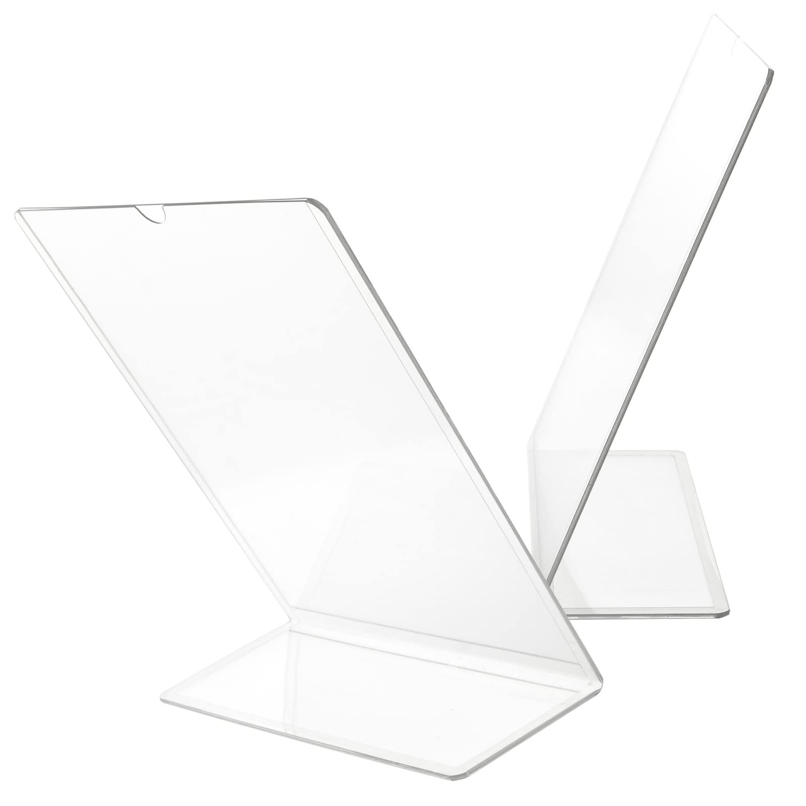 Juvale 6 Pack Clear Plastic Sign Holders 8.5x11 Inches - Table Top Display Stand for Menus, Flyers, Documents, Photos | Perfect for Restaurants, Offices, Retail Stores & Events