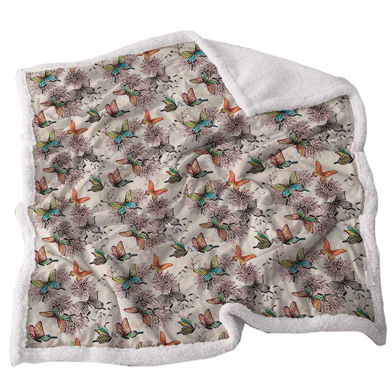 Super Soft Butterfly Fleece Blanket for Baby - 30