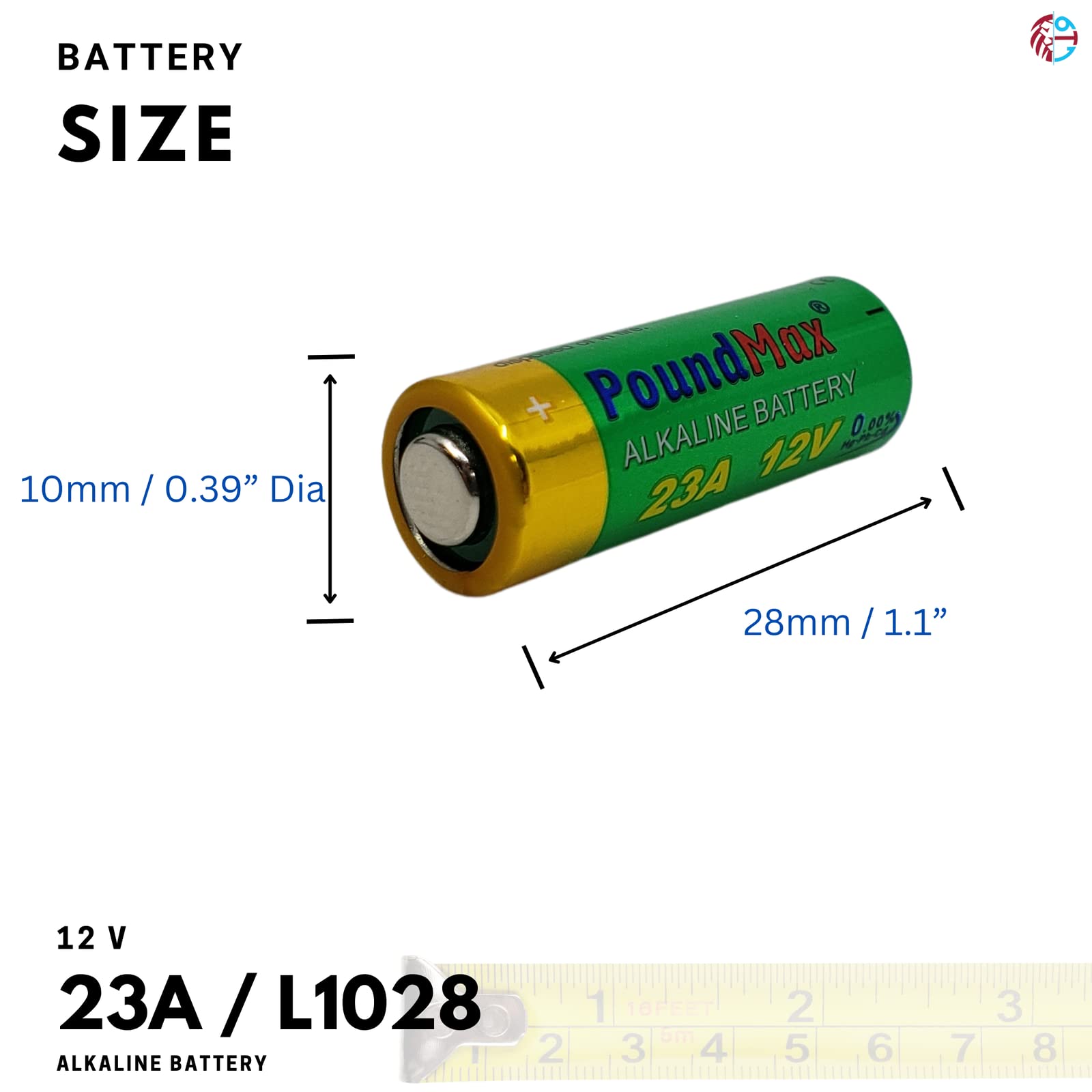 23A / L1028 12V Alkaline Batteries 5-Pack - Long Lasting Power for Smoke Detectors, Calculators & Remote Controls