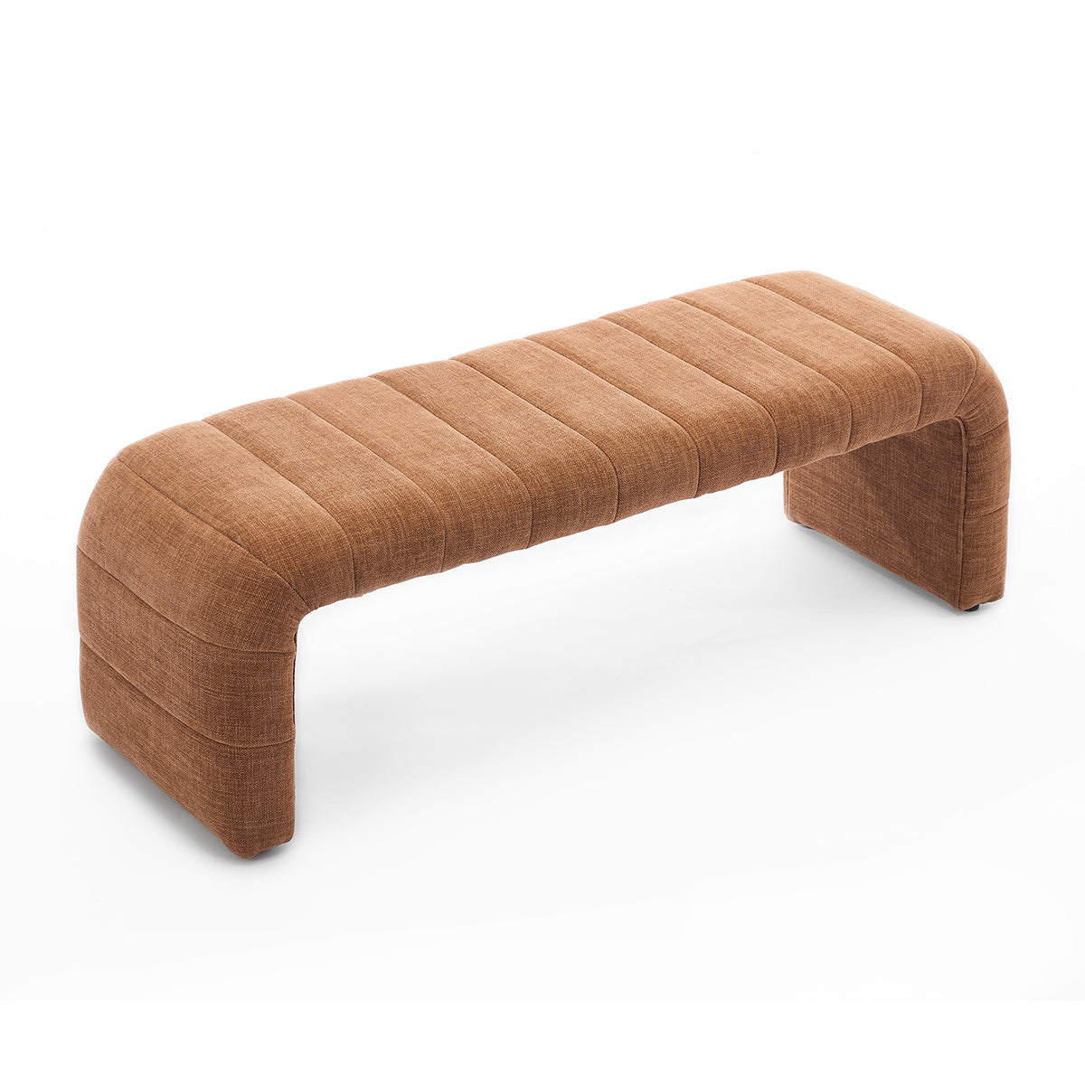 Blake Boucle Bench - Modern Upholstered Accent Bench with Soft Fabric for Living Room, Bedroom, or Entryway - Stylish and Comfortable Seating Solution
