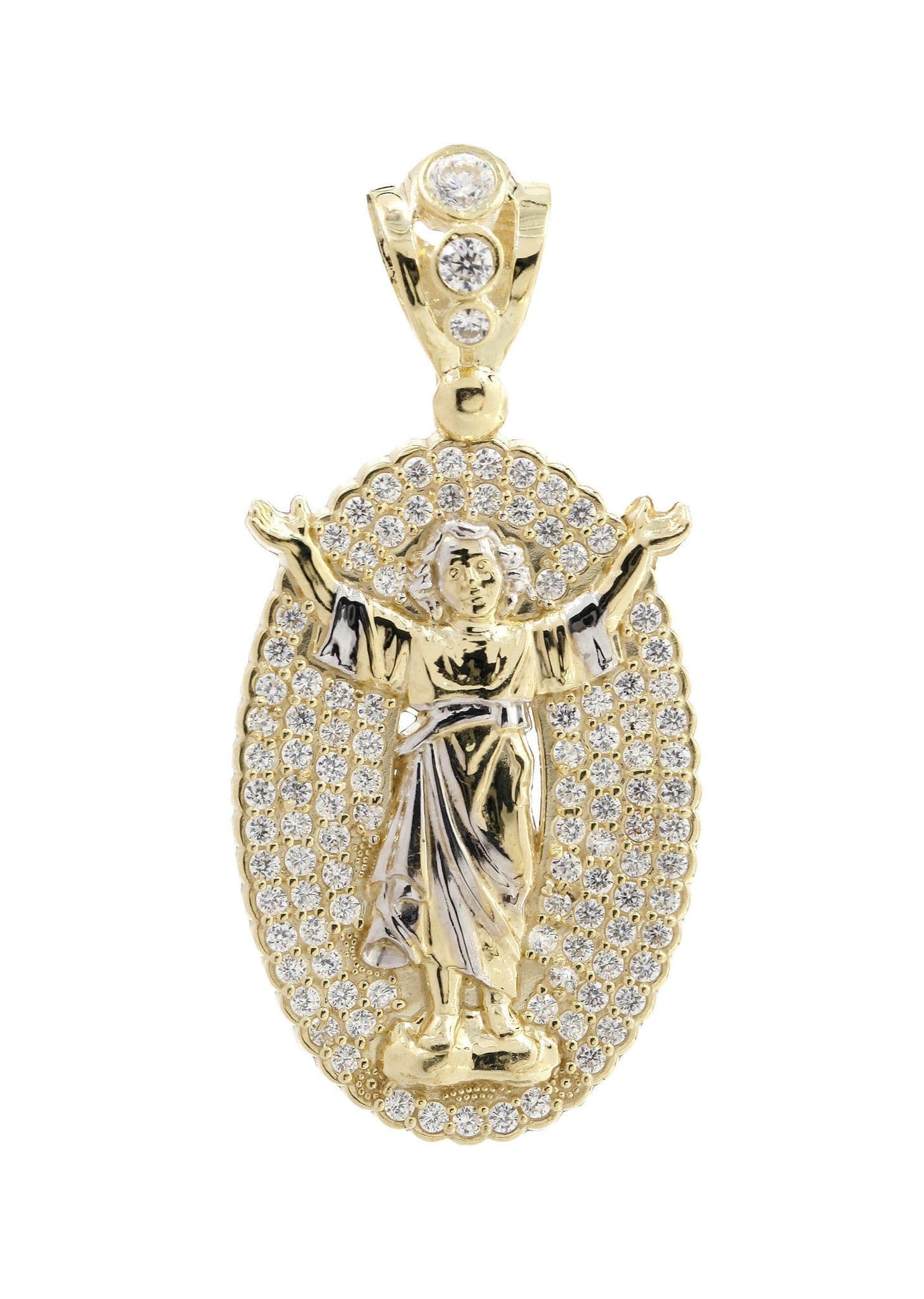 10K Gold Baby Jesus Pendant Necklace - 9.5 Grams Religious Jewelry for Baptism, First Communion & Christmas Gifts