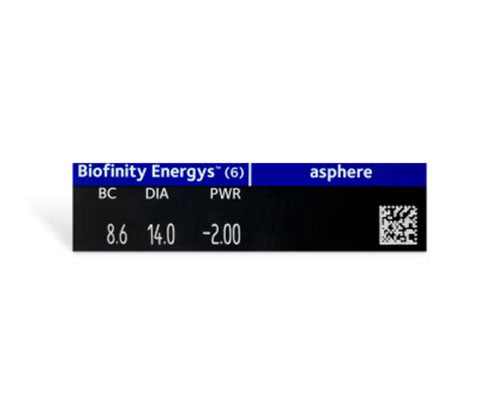 Biofinity Energys Monthly Contact Lenses (6 Pack) - Comfortable & Breathable for All-Day Wear - Perfect for Work, Sports, and Active Lifestyles