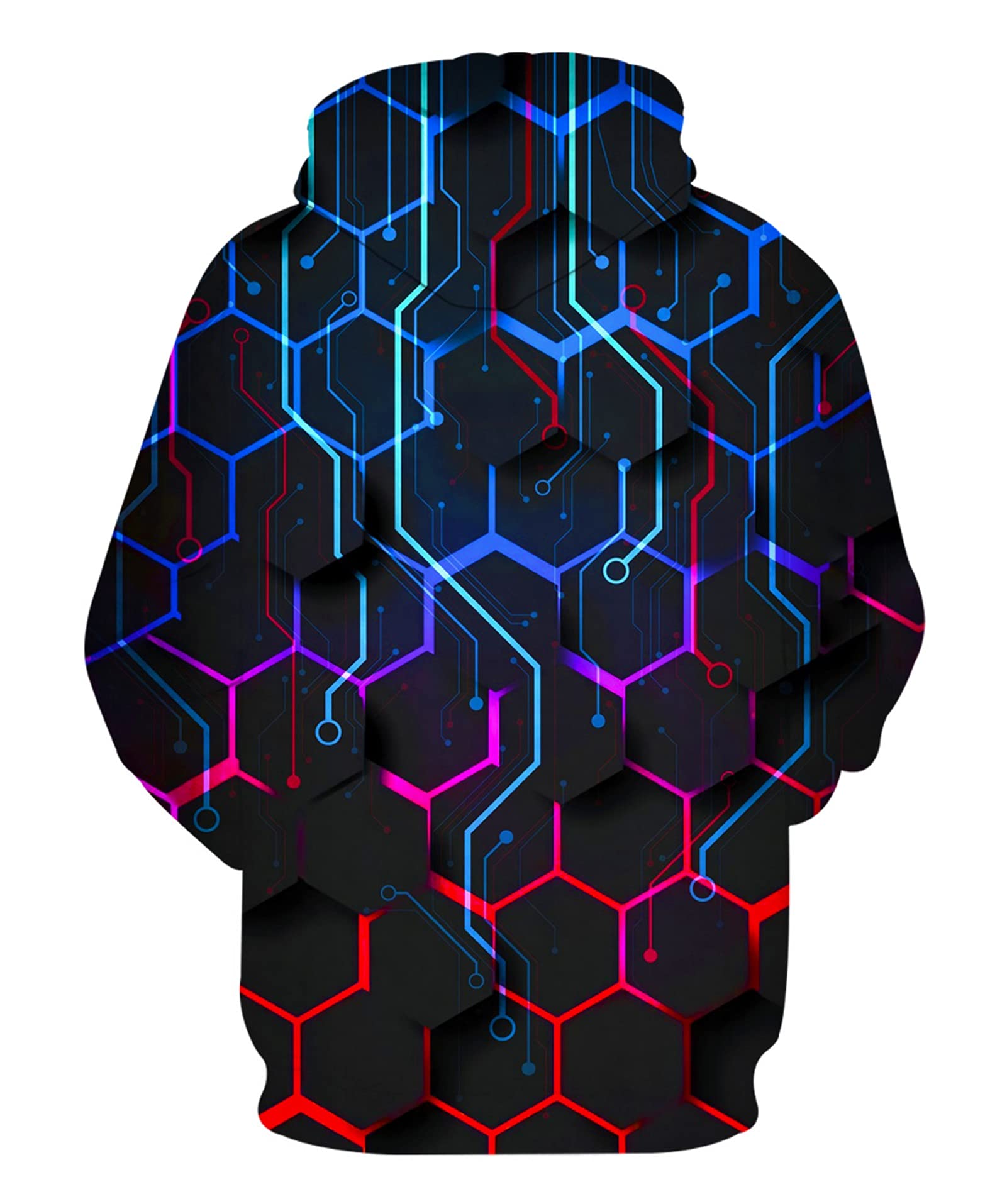 LAIDIPAS 3D Graphic Novelty Hooded Sweatshirt for Men & Women - Cool Pullover Hoodie with Pocket - Perfect for Casual Wear, Street Fashion & Gifts