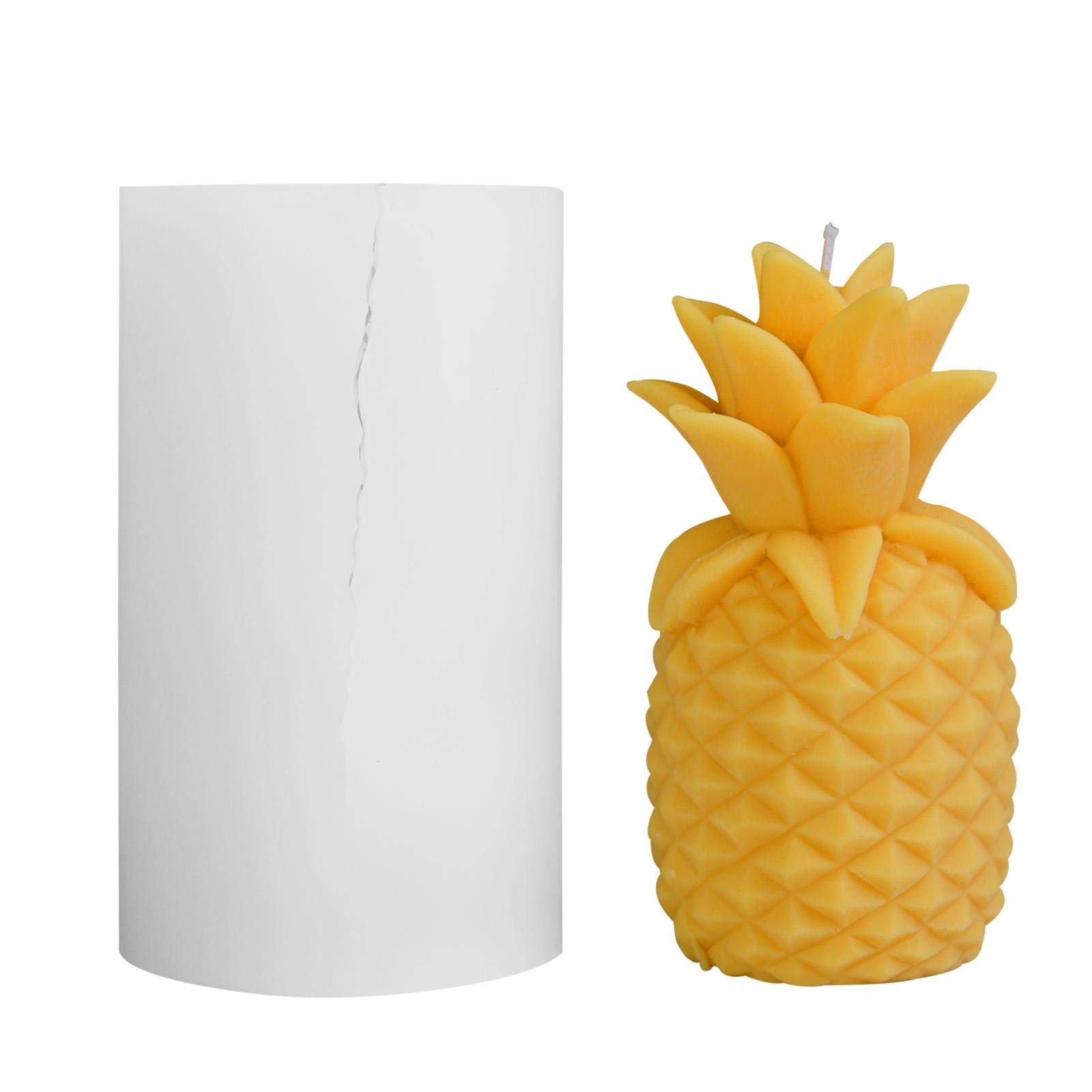 Naysku Silicone Candle Mold - DIY Soy Wax Candle & Handmade Soap Molds for Pineapple-Shaped Crafts, Fondant Decorations - Perfect for Home Decor, Wedding Favors, and DIY Gift Making