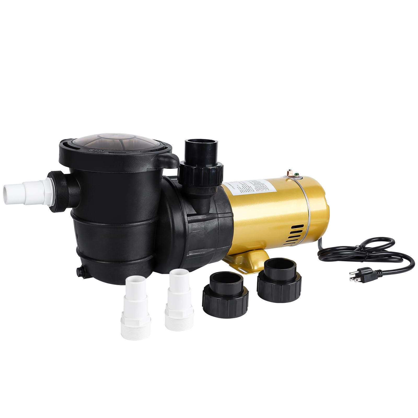 2HP Single Speed Swimming Pool Pump - 115V, 5568GPH High Flow Above/In-Ground Water Pump with Filter Basket | Powerful Priming, Low Noise | Perfect for Family Backyard Pools, Spas & Water Features
