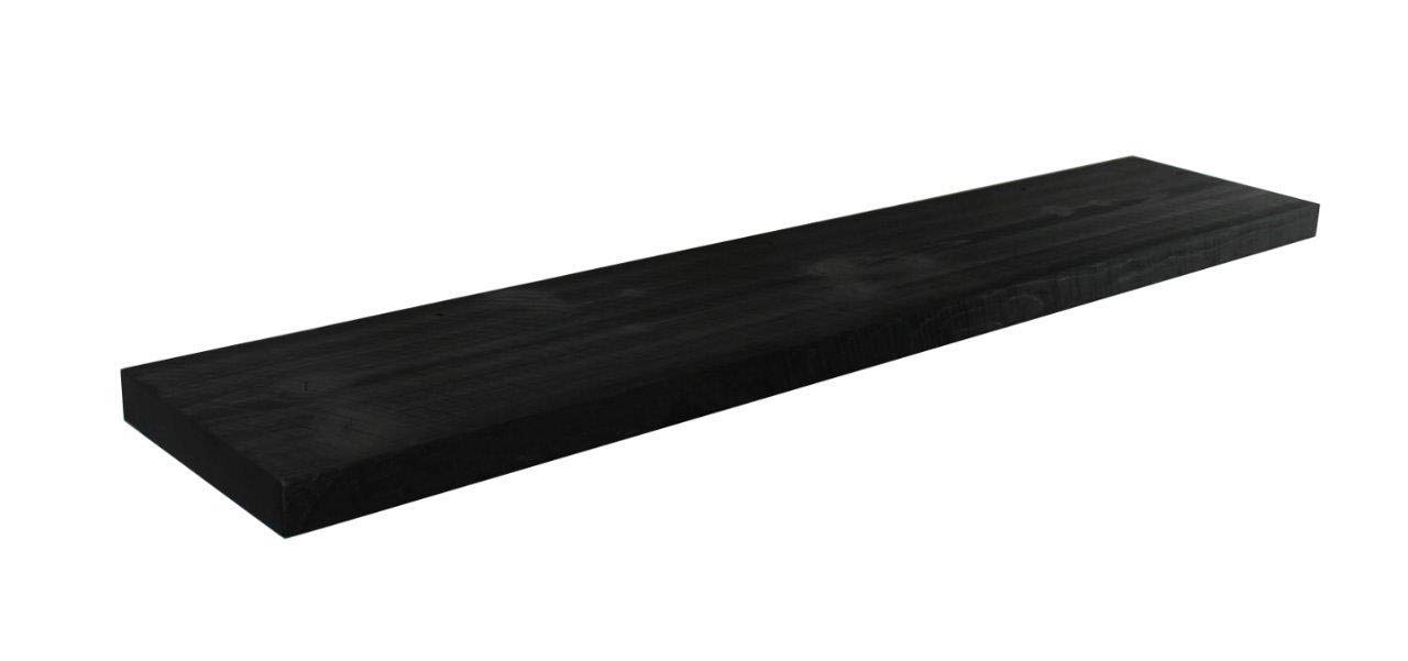 Joel's Antiques 48 Inch Wide Floating Shelves - Natural Wood Wall Shelves for Bathroom, Kitchen, Living Room & Bar - Heavy Duty Rustic Book & Dish Display Shelves with Easy Installation - Perfect for Home Decor, Storage & Organization (Black)