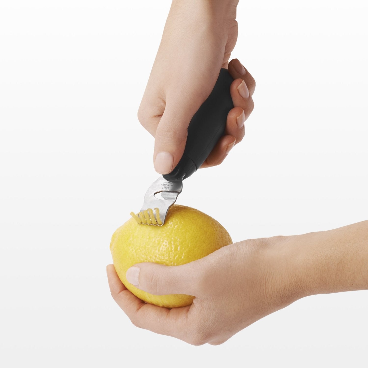 OXO Lemon Zester - Premium Stainless Steel Kitchen Tool for Grating Citrus Peels, Perfect for Baking, Cooking & Garnishing Dishes