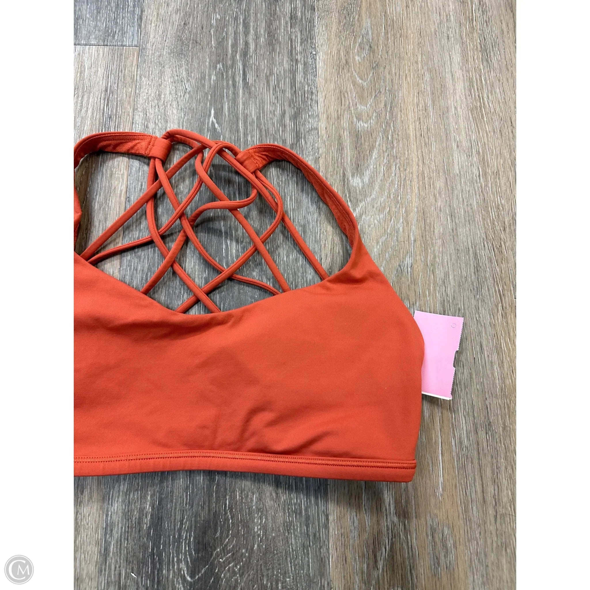 Lululemon Orange Athletic Sports Bra Size 6 - High Support Workout Top for Running, Yoga & Gym