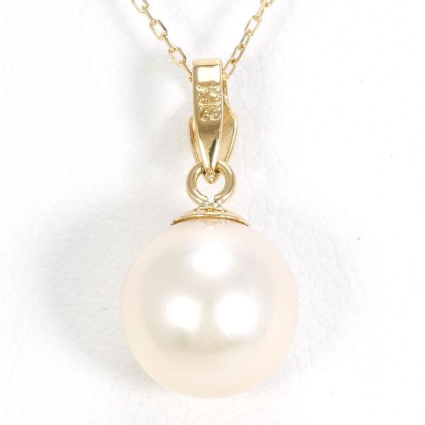 18K Yellow Gold Pearl Necklace for Women - Elegant & Timeless Jewelry Gift for Wedding, Anniversary & Special Occasions