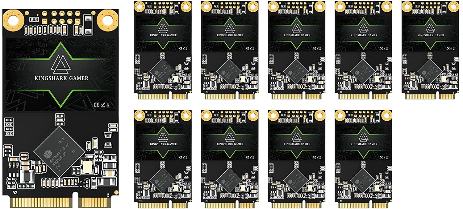 Kingshark 256GB MSATA SSD - High Speed Internal Solid State Drive for Desktop & Laptop Computers - 10 Pack Bulk Bundle - Perfect for Gaming, Office Work & Data Storage